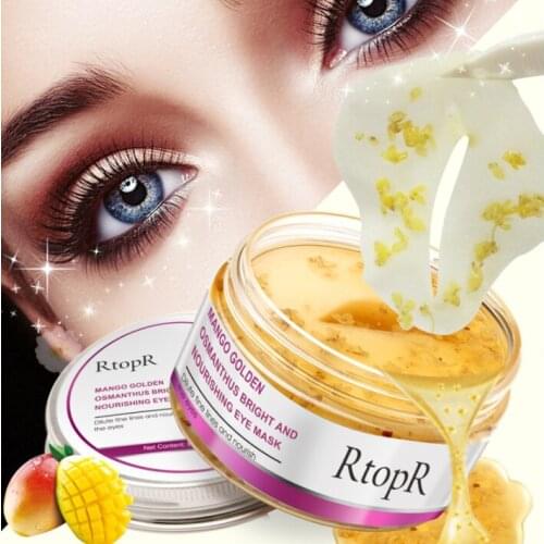 40Pcs Mango Golden Osmanthus Eye Mask Bright Nourishing Fade Fine Line Skin Care Anti-Puffiness Dark Circle Anti-Aging
