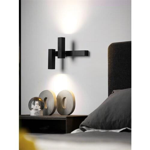 Nordic Bedroom Minimalist Wall Lamps Living Room Porch Aisle LED Fixtures Stairs Corridor Study Bedroom Rotatable Wall Lights