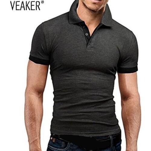 2019 New Mens Slim Fit T Shirt Summer Slim Fit Short Sleeve T Shirt Tops Patchwork White Black tshirt Plus Size S-5XL