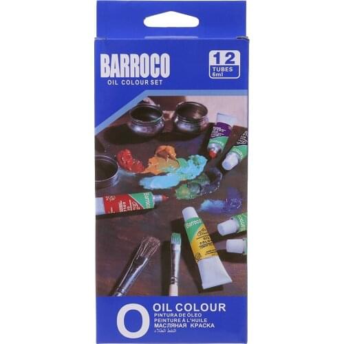 12 Colors Acrylic Paint Drawing Pigment Oil Painting 6ml Tube With Brush Set Artist Supplies T8DB