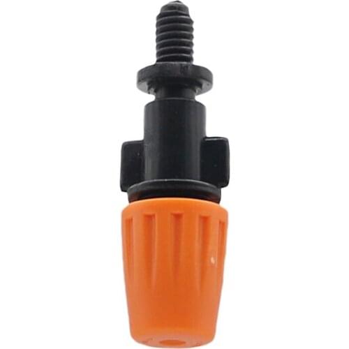 Orange Atomizing Micro Nozzle With Screw Connector Irrigation Micro Drip Fittings Watering Cooling Spray Sprinkler 10 Pcs