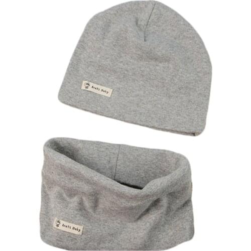 New Fashion Baby Cotton Hat Scarf Set Crochet Children Hats Girl Boy Cap Baby Beanies Caps Toddlers Kids Hat Scarf Collar Sets