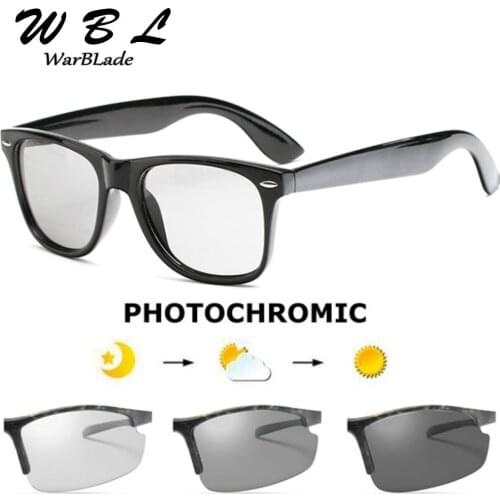 WBL New Driving Mens Photochromic Polarized Sunglasses Vintage Eyewear for Men Women Coating Points UV400 Male Sun Glasses