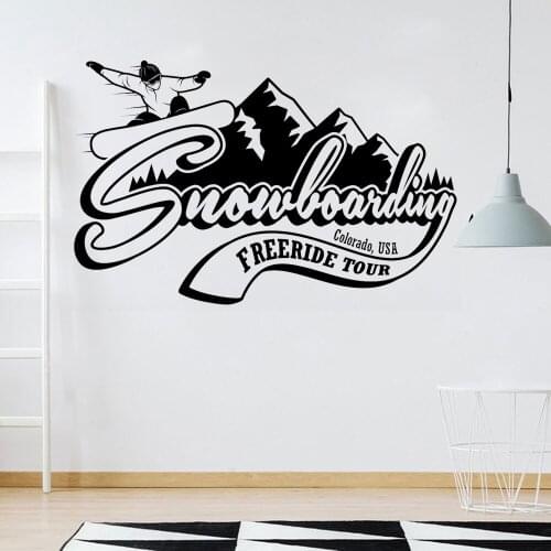 Vinyl Wall Decal Snowboard Mountains Colorado Extreme Winter Sport Wall Sticker Home Decoration Accessories For Living Room Z011