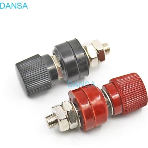1pairs/lot Length 56mm 555 Binding Post Screw 8mm Terminal 4mm Banana Female Socket For Speaker Audio Electric Welder Connector