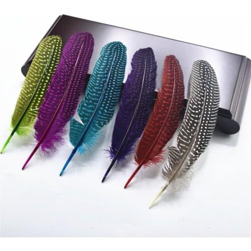 10Pcs/Lot 15-20CM/6-8inch Natural Pearl Chicken Spotted Feathers for Crafts Clothing Wedding Decorations Pheasant Feather Plumes