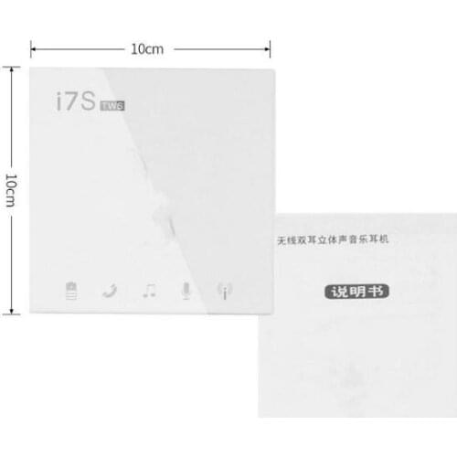 100 pcs per lot Bluetooth Headphones I7S TWS Twins Earbbuds Mini Wireless Earphones Headset with Mic Stereo bluetooth v5.0V5.0