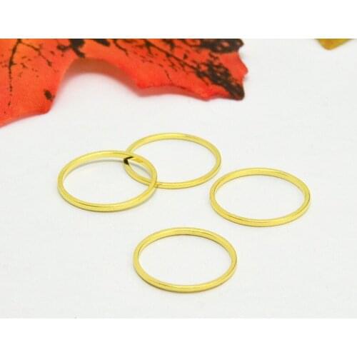 14*1mm 20 pieces gold ring circle for DIY earrings making round earrings, pendants, jewelry accessories