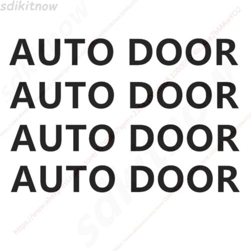 4pc Automatic Car Door Warning Caution Decal Business Car Auto Door Sticker For BMW Ford Honda VW skoda seat Cruz Toyota skoda