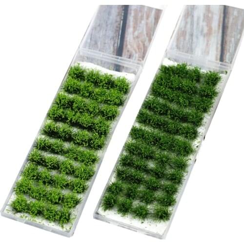 40pcs/Lot Architecture Flock Mixed Green Grass For Diy Ho Train Layout Diorama Design Building Materials Military Scenario