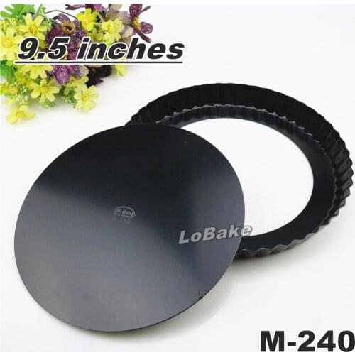 9.5 inches movable base nonstick coating round chrysanthemum wavy pie pan pizza stone pancake cheesecake mold DIY bakeware