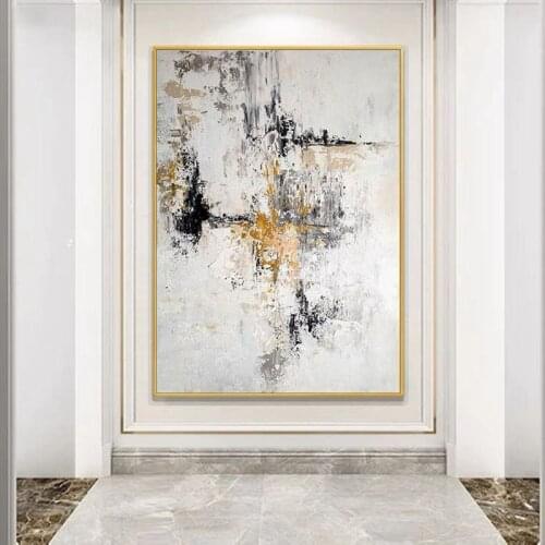 Handmade Abstract Oil Painting Wall Art Bright Color Style Picture Minimalist Modern On Canvas Decorative For Living No Frame