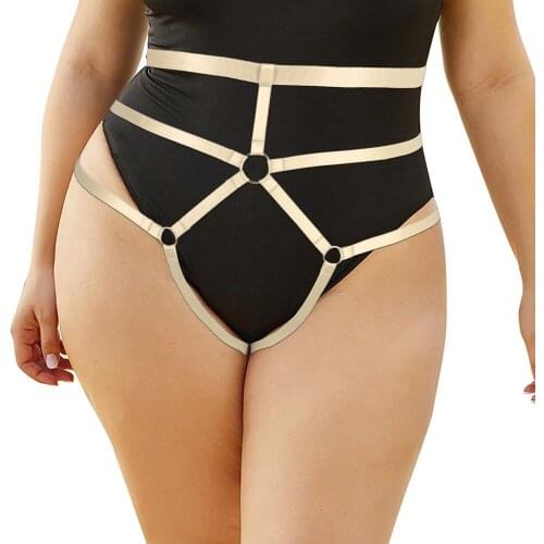 Bondage Plump Women Exotic Costume Plus Size Lingerie Harness For Stocking Sexy Erotic Straps Suspender Garter Pole Dance Rave