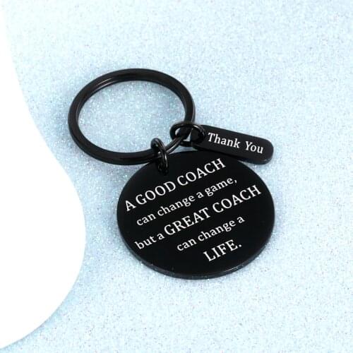 Keychain for Coaches Teachers Day Gift Birthday Gift for Coaches Appreciation Gift Thank You Keyring Jewelry Christmas Gift