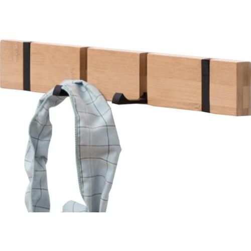 Home decoration hook rack wooden wall hanger retro key hook rack clothes storage rack hidden wall hook pendant LB121719 hangers