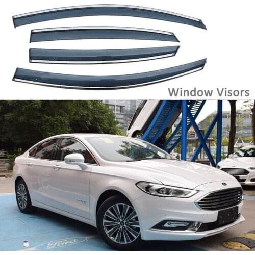 For Ford Mondeo Vent Visor 2013-2019 Car Styling Awnings Shelters Window Visors rain eyebrow Protector Exterior 4PCS/SET 2017