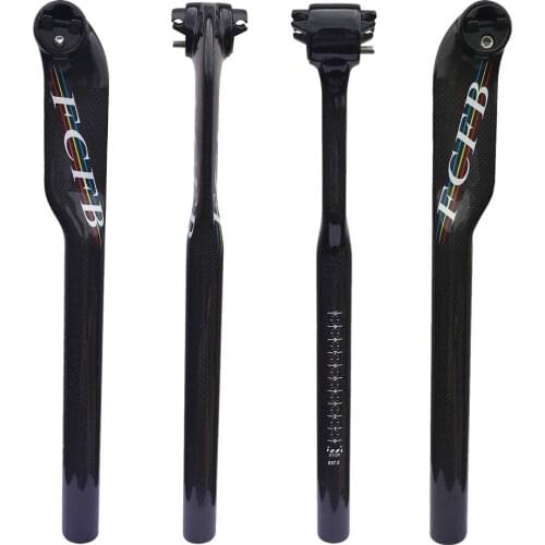 FCFB FW Newest Road Mountain bike glossy UD full carbon bicycle seatpost back 5mm MTB parts 27.2 30.8 31.6*350/400mm
