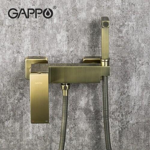 Gappo Toilet Brass Bidet Spray Shower Bidet Set Copper Valve Bathroom Bidet Shower Sprayer Wall Mounted Tap Mixer G2007-4