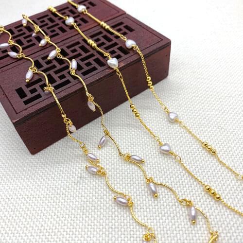 Fashion Plastic Pearl Handmade Copper Chain Jewelry Chain DIY Making Necklace Bracelet Accessories Creative Wholesale 1 meter