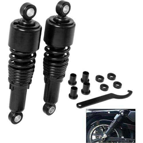 Motorcycle Pair 10.5'' 267mm Black Rear Shocks Fit For Harley Davidson Sportster 883 1200