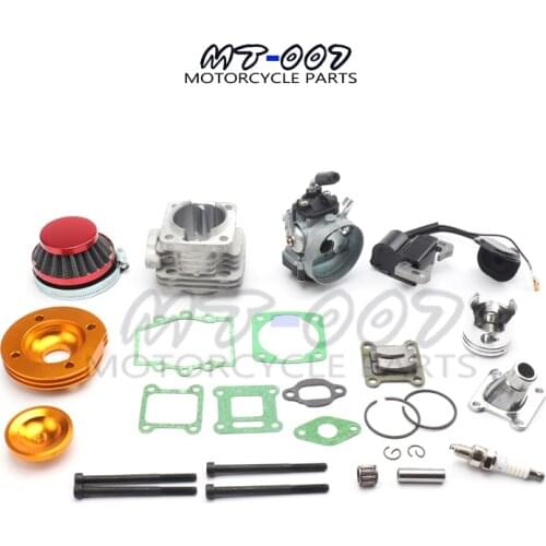 Cylinder Kit 19mm Carburetor Air Filter for 2 Stroke two stroke 47cc 49cc Pocket Bike Mini ATV Quad Group