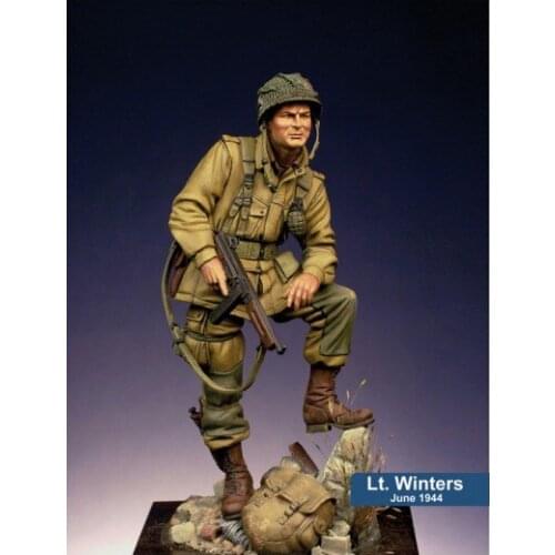75MM Scale WW2 U.S. 101st Airborne Division Unpainted Miniatures Resin Model Kit Figure Free Shipping