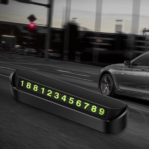 2021 New Luminous Car Temporary Parking Card Sticker Car Auto Phone Number Card Plate Car Accessories Car Styling