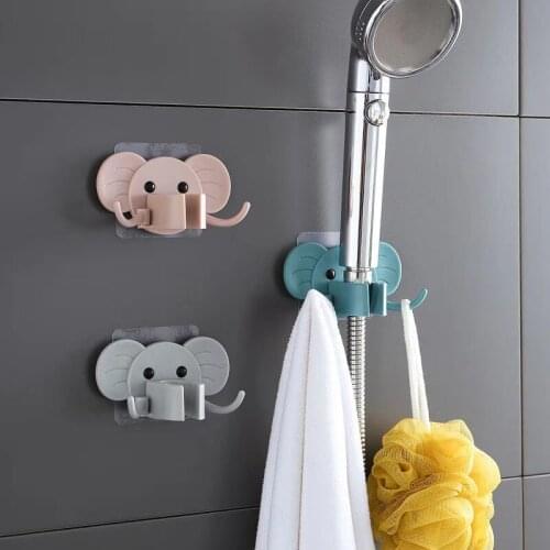 Creative New Elephant Shower Bracket Shower Base Strong Seamless Shower Rack Shower Head Holder Barthroom Racks & Holders