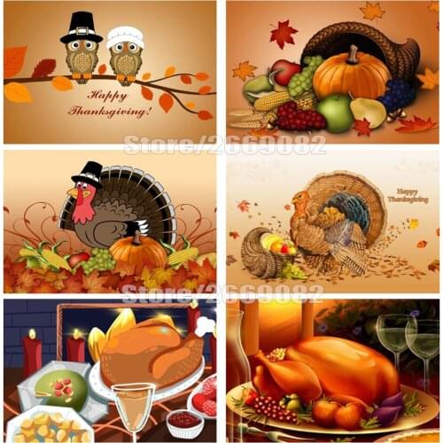 Thanksgiving Day Gift 5D Diamond Painting Turkey DIY Needlework Full Kits Diamond Embroidery Sale Full Square Decoration TT1889