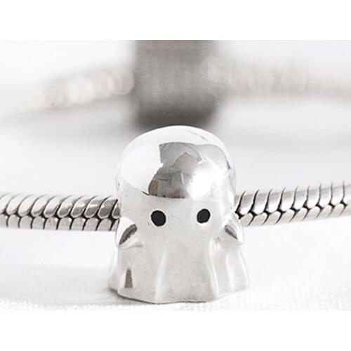 Authentic S925 Silver Boo The Ghost Bead Charm fit Lady Bracelet Bangle DIY Jewelry Making