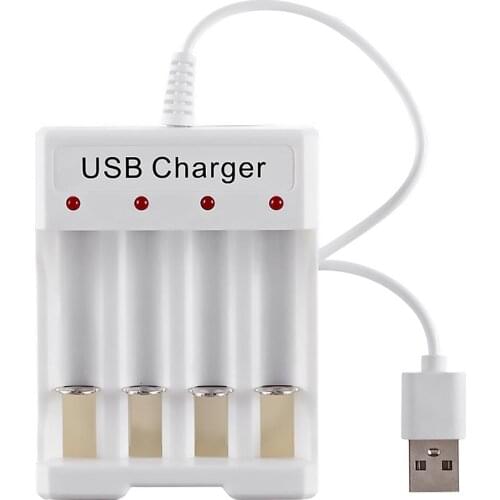 Portable Wireless 4 Slots Smart USB Battery Charger Nickel Hydrogen AA AAA Battery Station 4 Magnetic Charging Dock
