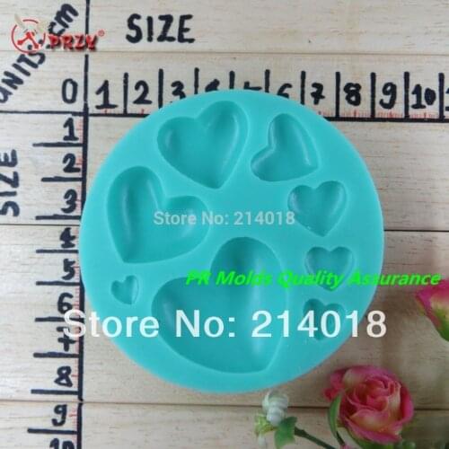 A variety of sizes heart shape modelling silicon fondant Cake decoration mold fondant mold chocolate mold NO.:Si320