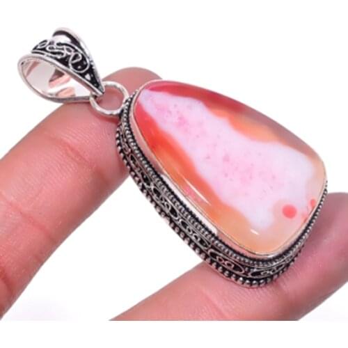 Solar Quarts Pendant Silver Overlay over Copper, USA Size 53mm , P6457