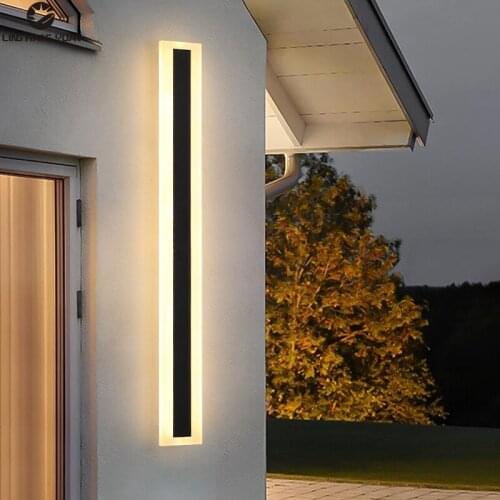 Modern Led Wall Light Black 120 100 80 60cm Sconce Wall Lamp for Living room Bedroom Dining room Kitchen Bedside Light Wall Led