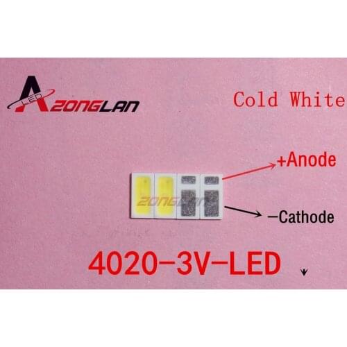 AOT LED Backlight 0.5W 3V 4020 48LM 500PCS Cool white LCD Backlight for TV TV Application 4020C-W3C4