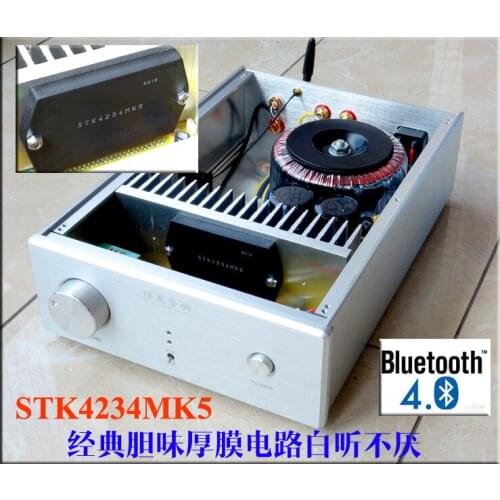 NewDIY enthusiast amplifier copper Calf 100W * 2 Bluetooth 4.0 STK4234MK5 hifi fever audio amplifier 110V/220V home amplifier
