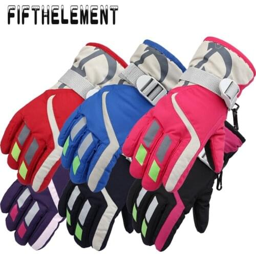 Waterproof Ski Gloves Children Kids Winter Warm Skiing Gloves Snow Sport Mittens Outdoor Ski Snowboard Cyling Boys/Girls