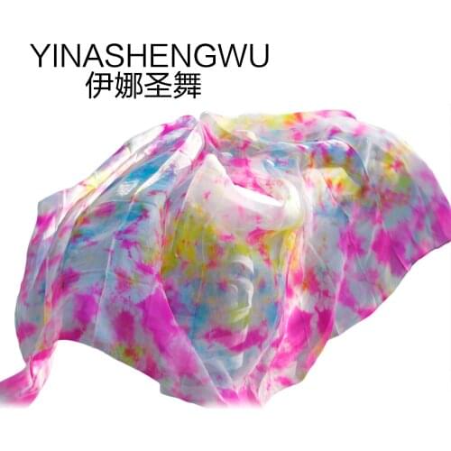 Bellydancing 100% Veils High Quality Dance veils Handmade Natural Silk Belly Dance Veils Dance Props Silk Veils