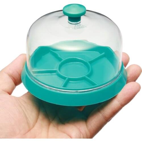 Green 6Grid Watch Parts Box Movement Dust Cover Tray Acrylic Trinkets Holder Watch Movement Repair Jewelry Tools Spare Protector