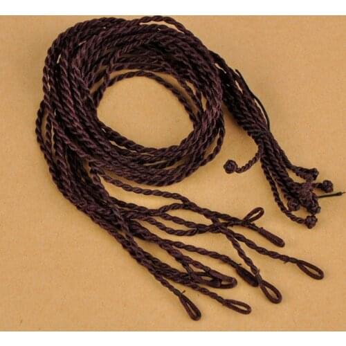 Brown 1000pcs 2mm 45cm 18inches Silk Cord Necklace Knotted Ends For Necklaces DIY Cord Jewelry Making Supplies