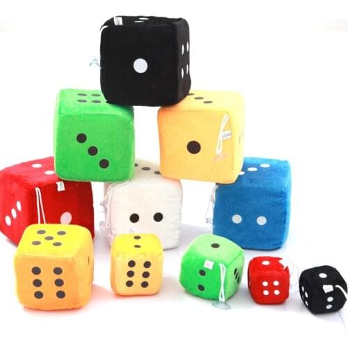 2 pcs/set Dice Plush Toys Colorful Cute Doll Sponge Plush Toys Funny Game Birthday Christmas Gift