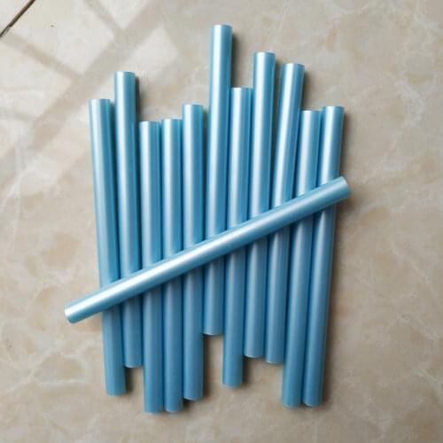 20pcs Exclusive Starting Powder Blue Hot Melt Glue Stick Pink Blue PVC Pearl Luster Wax, Adhesive For Glue Guns 7*100mm