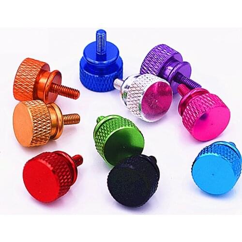 5pcs/lot M3*5/7/10/12/16mm DIY Knurled Hand-Tighten Screws Adjust Chassis Side Panel Ultra-Light Aluminum Alloy Bolts