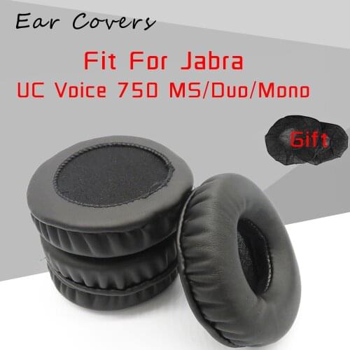Ear Pads For Jabra UC Voice 750 MS / Duo / Mono Headphone Earpads Replacement Headset Ear Pad PU Leather Sponge Foam