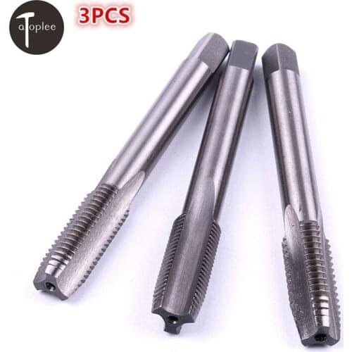 Atoplee 3PCS M18 HSS Right Hand Thread Tap Metric Tapper Plug Tool 1.5mm,1.75mm,2.5mm, Pitch 14mm Shank Hand Tools