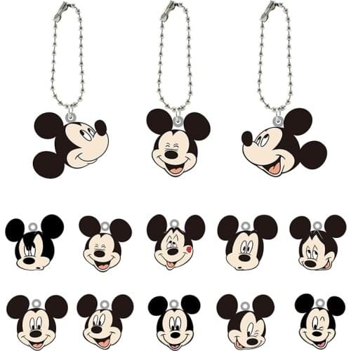 Disney Mickey Mickey Mouse Avatar Trend Personality Acrylic Doll Keychain Boys and Girls Cartoon Fashion Jewelry Keychain