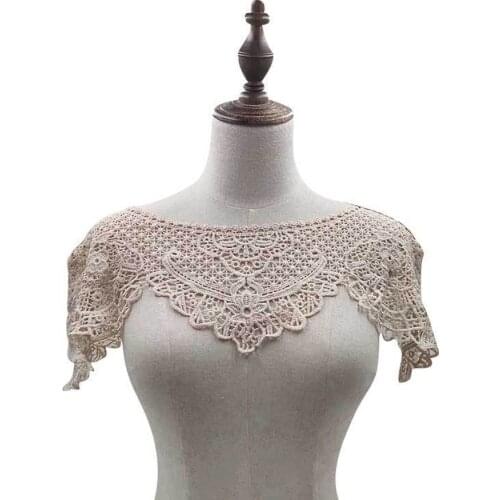 Flower Lace Neckline Fabric Clothing Sewing Accessories Hollow Lace Material Fake Collar Skirt Shawl Wedding Dress Supplies