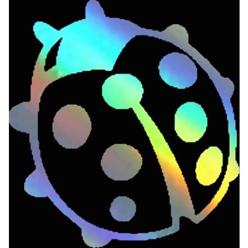 DecalsMe 12CM*12.7CM 3D Funny Lovely Car Stickers Ladybug Vinyl Decal Car Sticker Decals Accessories Car Styling