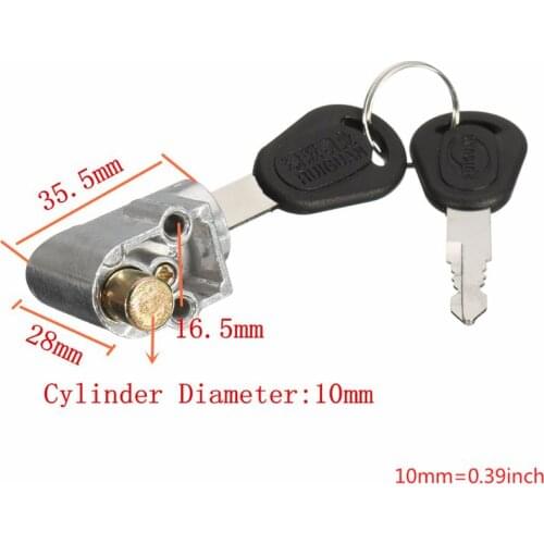 E-Bike Motorcycle Scooter Battery Lock Lock Cylinder Lock + 2pckey Key DE