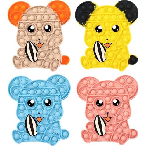 Push Bubble Fidget Reliver Stress Toy Rainbow Hamster Antistress Toys Adults Children Sensory Toys to Relieve Autism Free Ship